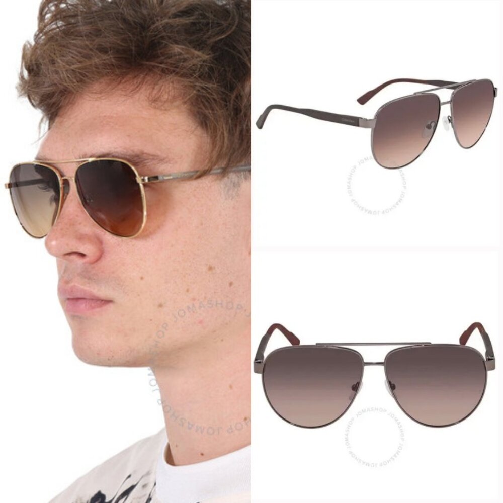 💎✨BRAND NEW✨💎Calvin Klein Brown Gradient Pilot Men's Sunglasses